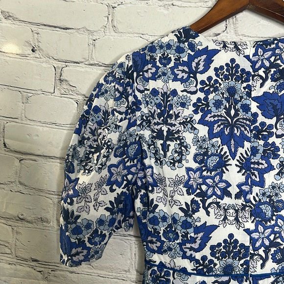 Anna Cate Floral Blue & White Maxi Dress Size X-Small Great Condition - Picture 9 of 15